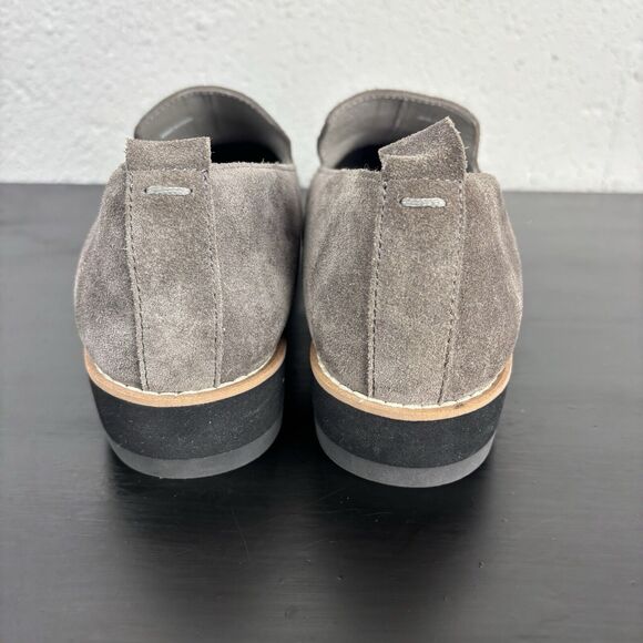 EILEEN FISHER Embrace Size 7 Gray Suede Slip on loafers New - Picture 5 of 12